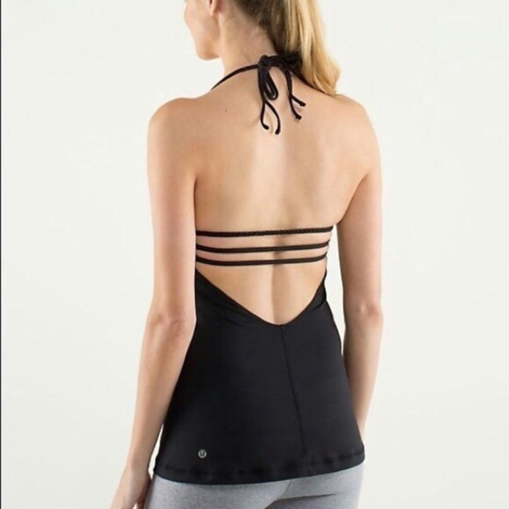 Black halter workout top